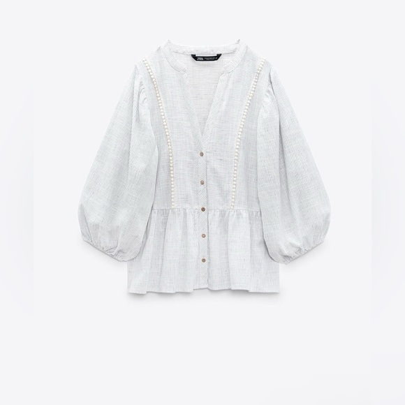 Zara Striped Blouse - Picture 2 of 9